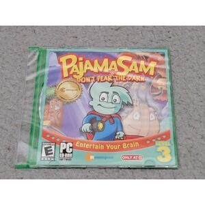 Pajama Sam Don't Fear The Dark PC Windows CD-ROM Game Humongous Kids Puzzle
